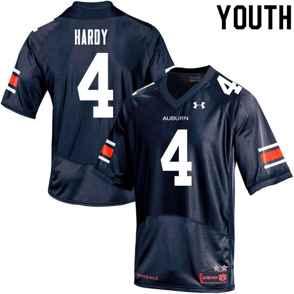 Youth Auburn Tigers #4 Jay Hardy Navy 2020 College Stitched Football Jersey